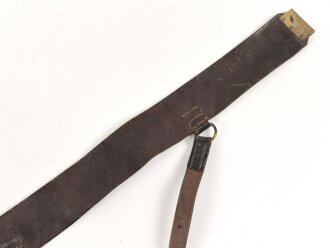 Koppel mit Säbelgehänge. Messingschloss mit Auflage, Schlosshöhe 65mm. Guter Gesamtzustand, Frankreich ?