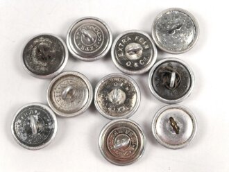 10 x Uniformknopf Wehrmacht, Durchmesser 18,5-19mm,...