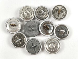10 x Uniformknopf Wehrmacht, Durchmesser 18,5-19mm,...