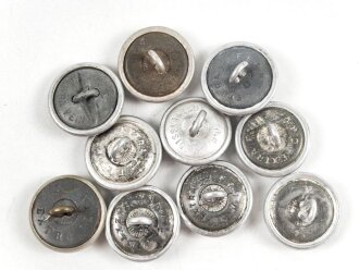 10 x Uniformknopf Wehrmacht, Durchmesser 18,5-19mm,...