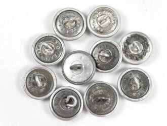 10 x Uniformknopf Wehrmacht, Durchmesser 18,5-19mm,...
