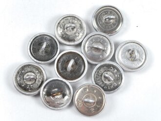 10 x Uniformknopf Wehrmacht, Durchmesser 18,5-19mm,...