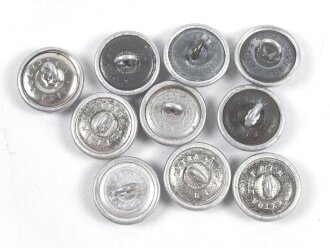 10 x Uniformknopf Wehrmacht, Durchmesser 18,5-19mm,...
