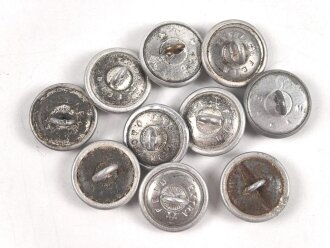 10 x Uniformknopf Wehrmacht, Durchmesser 18,5-19mm,...