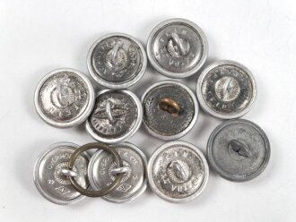 10 x Uniformknopf Wehrmacht, Durchmesser 18,5-19mm,...