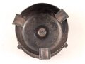 Kaiserreich und 1.Weltkrieg, Aschenbecher aus Granathülse der Patronenfabrik Karlsruhe, diese datiert 1909. Durchmesser 8cm