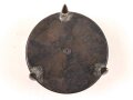 Kaiserreich und 1.Weltkrieg, Aschenbecher aus Granathülse der Patronenfabrik Karlsruhe, diese datiert 1909. Durchmesser 8cm