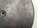 Kaiserreich und 1.Weltkrieg, Aschenbecher aus Granathülse der Patronenfabrik Karlsruhe, diese datiert 1909. Durchmesser 8cm
