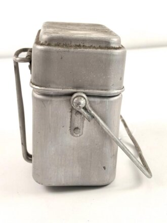 Frankreich, Kochgeschirr dreiteilig, Aluminium undatiert, höchstwahrscheinlich aus der Zeit des 2. Weltkrieg