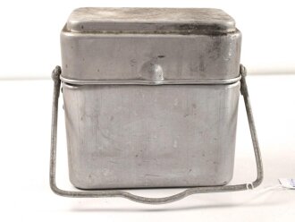 Frankreich, Kochgeschirr dreiteilig, Aluminium undatiert, höchstwahrscheinlich aus der Zeit des 2. Weltkrieg