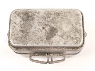 Frankreich, Kochgeschirr dreiteilig, Aluminium undatiert, höchstwahrscheinlich aus der Zeit des 2. Weltkrieg