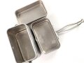Frankreich, Kochgeschirr dreiteilig, Aluminium undatiert, höchstwahrscheinlich aus der Zeit des 2. Weltkrieg