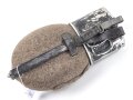 Feldflasche Wehrmacht, stark gebraucht, Leder zum Teil trocken