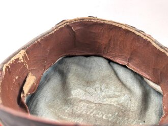 1. Weltkrieg, feldgraue Schirmmütze. Ungereinigter Fundzustand