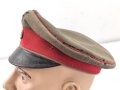 1. Weltkrieg, feldgraue Schirmmütze. Ungereinigter Fundzustand