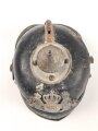 Bayern 1.Weltkrieg, feldgraue Pickelhaube für Mannschaften. Ungereinigter Fundzustand, datiert 1916
