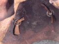 Bayern 1.Weltkrieg, feldgraue Pickelhaube für Mannschaften. Ungereinigter Fundzustand, datiert 1916