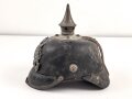 Bayern 1.Weltkrieg, feldgraue Pickelhaube für Mannschaften. Ungereinigter Fundzustand, datiert 1916