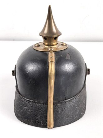 Preussen , unvollständige Pickelhaube für Mannschaften. Kammerstück von 1888 , ungereinigt.