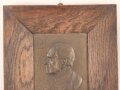 Kaiserreich, gerahmtes Metallrelief darstellend Generalfeldmarschall von Moltke. Maße des Rahmen 24,5 x 29cm