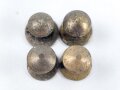 Vier Messingnieten, Durchmesser 11/13mm, sicherlich keine Deutsche Fertigung