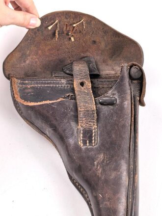1.Weltkrieg, Pistolentasche für lange P08 datiert 1916. Modifiziert
