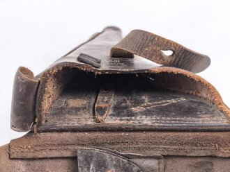 1.Weltkrieg, Pistolentasche für lange P08 datiert 1916. Modifiziert