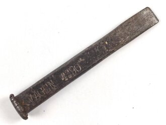 Meißel aus 1. Weltkriegssammlung, Markiert " Wagen 4390" Länge 20cm