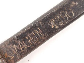 Meißel aus 1. Weltkriegssammlung, Markiert " Wagen 4390" Länge 20cm