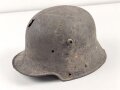 1.Weltkrieg Stahlhelmglocke, zum Teil gereinigter Bodenfund
