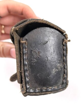 Frankreich 1.Weltkrieg, Lederfutteral für ein Handbeil, guter Gesamtzustand, Leder weich