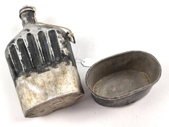 Frankreich, Feldflasche M1892, Versuchsweise bei der Französischen Armee eingeführt. Selten