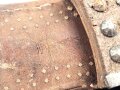 Paar benagelte Halbschuhe ohne Markierung. Ungereinigt, Sohlenlänge 30cm
