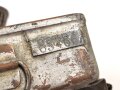 Petroleumbrenner mit 0,6 Liter Tank. Nummeriert, zum Einschieben und fixieren . Grundflächenmaße etwa 12 x 13,5cm. Funktion nicht geprüft