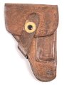 Pistolentasche, vermutlich ziviles Modell, Deckelbreite 11cm, Gesamthöhe 15,5cm