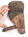 Pistolentasche, vermutlich ziviles Modell, Deckelbreite 11cm, Gesamthöhe 15,5cm