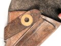 Pistolentasche, vermutlich ziviles Modell, Deckelbreite 11cm, Gesamthöhe 15,5cm