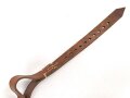 Trageriemen / Verbindungsriemen  Wehrmacht, ungeschwärztes Leder Breite 2,4cm, Gesamtlänge 64cm