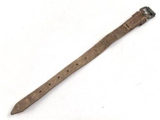 Schnallriemen  Wehrmacht, ungeschwärztes Leder Breite 1,9cm, Gesamtlänge 32cm