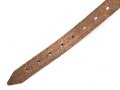 Schnallriemen  Wehrmacht, ungeschwärztes Leder Breite 1,9cm, Gesamtlänge 30cm