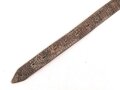 Schnallriemen  Wehrmacht, ungeschwärztes Leder Breite 1,9cm, Gesamtlänge 33cm