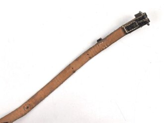 Schnallriemen  Wehrmacht, geschwärztes Leder Breite 1,7cm, Gesamtlänge 63cm