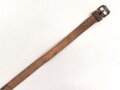 Schnallriemen  Wehrmacht, ungeschwärztes Leder Breite knapp 2cm, Gesamtlänge 75cm
