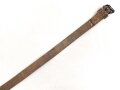 Schnallriemen  Wehrmacht, ungeschwärztes Leder Breite knapp 2cm, Gesamtlänge 75cm