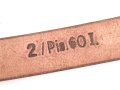 Schnallriemen  Wehrmacht, geschwärztes Leder Breite 2,5cm, Gesamtlänge 91cm, Kammerstück