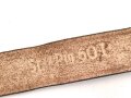 Schnallriemen  Wehrmacht, geschwärztes Leder Breite 2,5cm, Gesamtlänge 88cm, Kammerstück