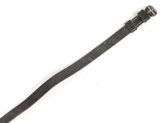 Schnallriemen  Wehrmacht, geschwärztes Leder Breite knapp 2cm, Gesamtlänge 135cm