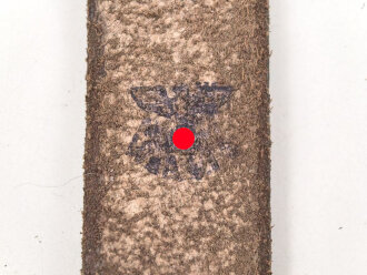 Schnallriemen  Wehrmacht, geschwärztes Leder Breite knapp 2cm, Gesamtlänge 150cm