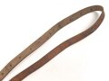 Schnallriemen  Wehrmacht, ungeschwärztes Leder Breite knapp 2cm, Gesamtlänge 144cm