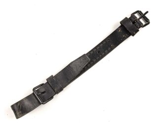 Schnallriemen  Wehrmacht, geschwärztes Leder Breite3cm, Gesamtlänge wie fotografiert 38cm